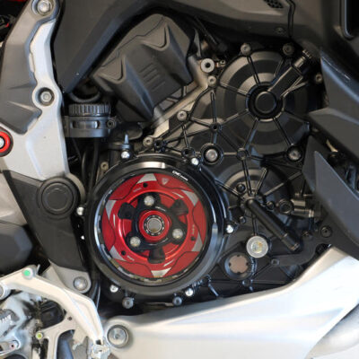 Διαφανές κάλυμμα συμπλέκτη CNC RACING DUCATI MULTISTRADA V4 – μαύρο