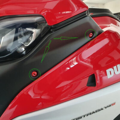 Βίδες CNC RACING για μπροστινό κάλυμμα DUCATI MULTISTRADA V4 (κόκκινο χρώμα)